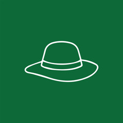 Elegant Womens Hat Displayed on Rich Green Background for Designers