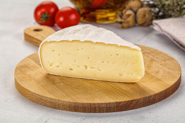 Soft brie cheese with mold
