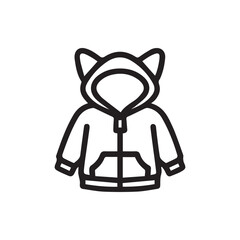 Adorable Cat Ear Hoodie Warm Kids Fashion Playful Design Icon