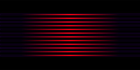 vector illustration with the image of an abstract horizontal decorative pattern in red tones for the design of interiors and scenes
