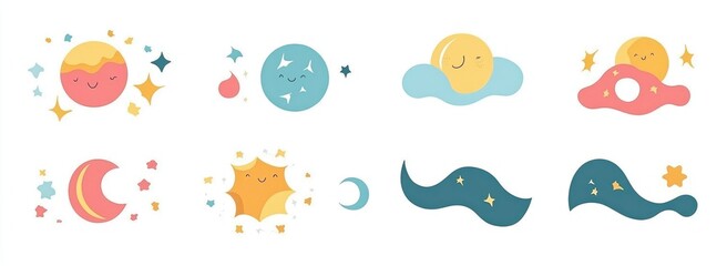 Cute celestial illustrations