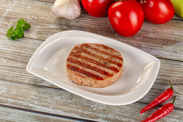 Grilled tuna steak fillet medallion