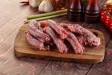 Raw chicken neck for cooking