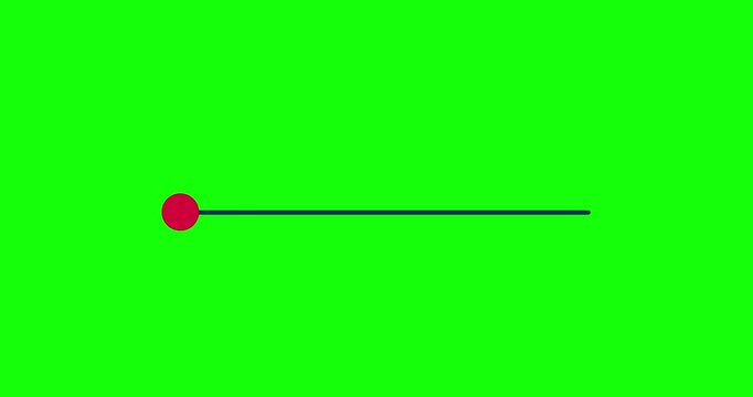 Single cartoon red blue color circle slider greenbox loop. Scrollbars slide switch elements for motion graphic design preset background business education explainer video with people or geometry.