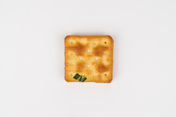 Square Asian Nougat Cracker on White Background