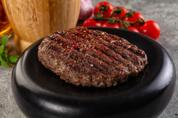 Hot Grilled beef burger cutlet