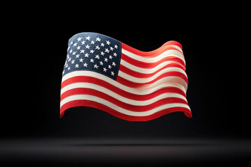 Obraz premium Waving american flag symbolizing patriotism united states photo studio environment close-up view national identity and pride