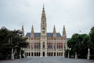 Fototapeta premium Historic Rathaus Building in Vienna, Austria