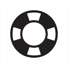 Fototapeta premium Classic red lifebuoy ring vector illustration