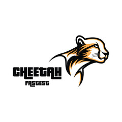 simple cheetah logo vector icon design