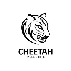 simple cheetah logo vector icon design