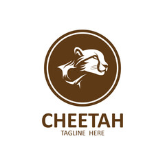 simple cheetah logo vector icon design