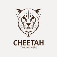 simple cheetah logo vector icon design