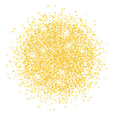 Pile of glitter in golden color