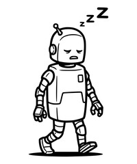 A sleepwalking robot