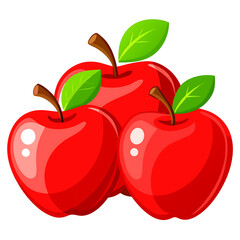 Fresh red apples known for their sweet taste and health benefits, AI Generated 
