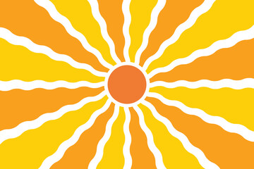 Warm orange and yellow sunlight shines