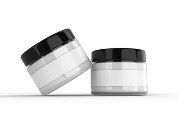 Realistic package cosmetics skin care products container mockup isolated on background. Template...