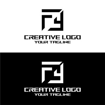 creative letter logo fy design vector