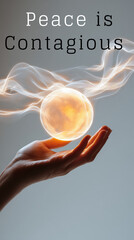 Glowing Orb Passing Hand to Hand – Symbol of Peace