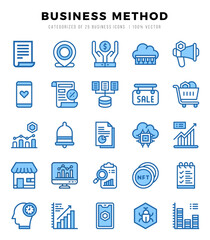 icons set. Business Method for web. app. vector illustration.