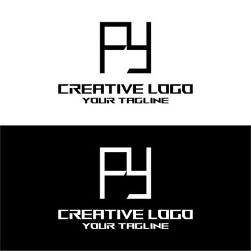creative letter logo fy design vector
