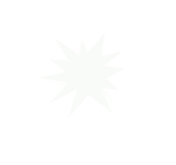 Obraz premium White Starburst Symbol on Transparent Background | Clean Minimalist Icon for Graphic Design, Decoration and Creative Projects