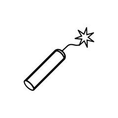 Single Stick of Dynamite Icon Vector Art Clean Style