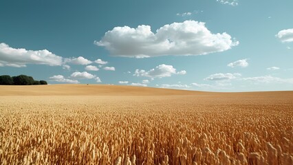 Wheat harvesting action in golden fields rural landscape nature photography sunny day wide-angle viewpoint