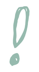 Exclamation Point Graphic with Rough Edges