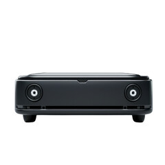 Compact Electronics Device with Front View Display and Button Control