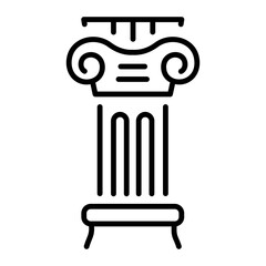 An outline style icon showing column