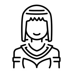 A line style icon representing egyptian culture