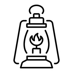 A line style icon showing lantern