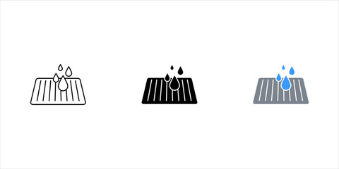 Drain icon set. Drainage icon isolated on background vector illustration.