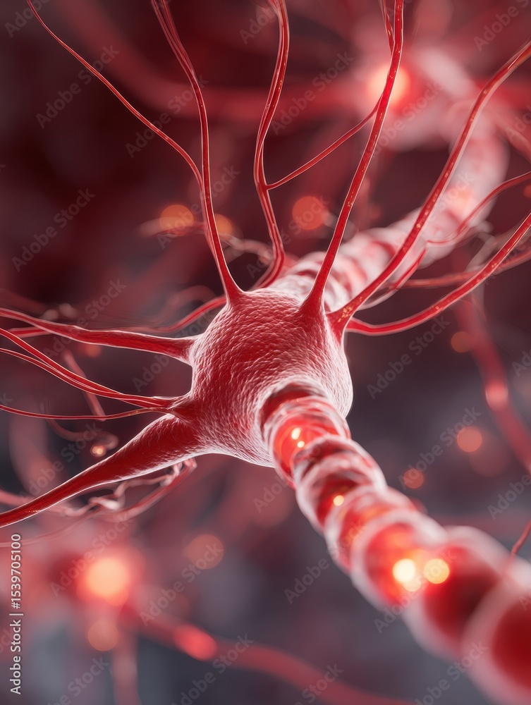 Poster Nervous System Represented by Exposed Wires on a Delicate Background Illustrating Connection and Vulnerability