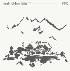 Charming Rustic Alpine Cabin Nestled Amidst the Majestic Mountains for Your Next Getaway