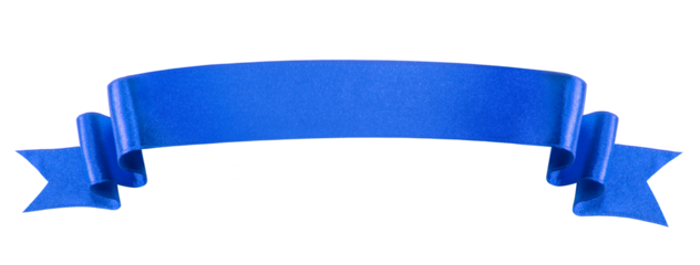 装飾的な青いリボンのバナー