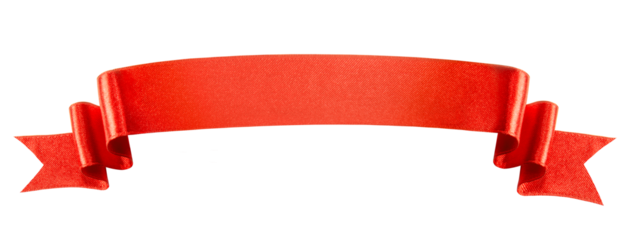 装飾的な赤いリボンのバナー