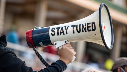 megaphone news reporter and megaphone