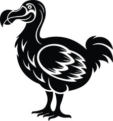 Modern and unique dodo vector illustration, dodo silhouette vector art, line art of dodo vector, vector icon of dodo