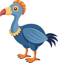 A cute and colorful dodo vector illustration, modern illustration of dodo, cartoon vector art of dodo, dodo vector icon design © Hai