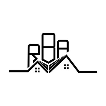 RBA Real State logo design, RBA simple and modern logo. RBA luxurious alphabet design