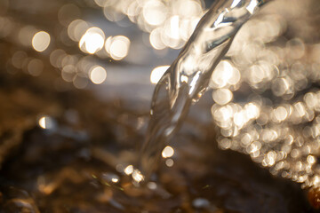 Water coming out of the tap