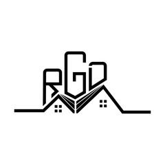 RGD Real State logo design, RGD simple and modern logo. RGD luxurious alphabet design