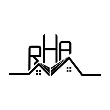 RHA Real State logo design, RHA simple and modern logo. RHA luxurious alphabet design