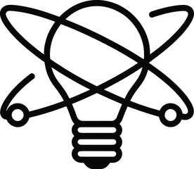 Innovative Ideas Atomic Lightbulb Concept Illustration © Gebbi