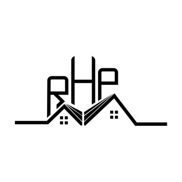 RHP Real State logo design, RHP simple and modern logo. RHP luxurious alphabet design
