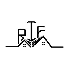 RIF Real State logo design, RIF simple and modern logo. RIF luxurious alphabet design