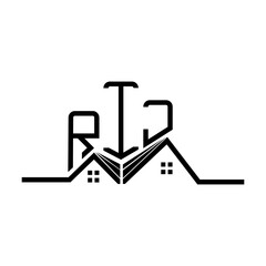 RIJ Real State logo design, RIJ simple and modern logo. RIJ luxurious alphabet design